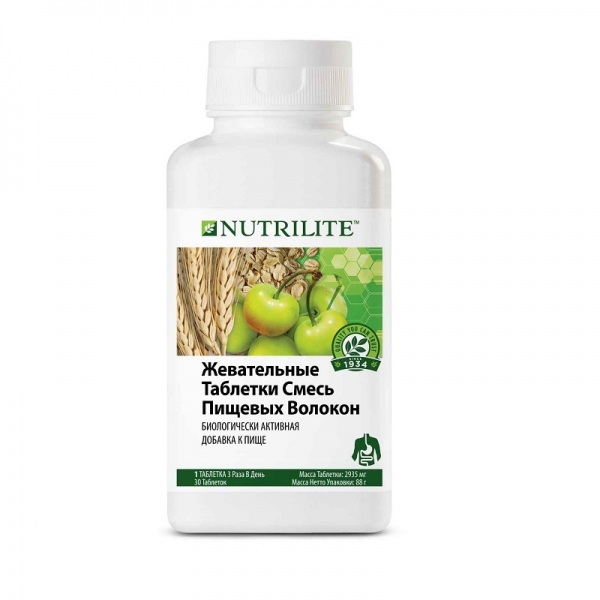 NUTRILITE Жевательные таблетки Смесь пищевых волокон, 30 таб.
