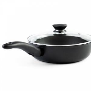 iCook Сковорода с антипригарным покрытием со стеклянной крышкой, 24см